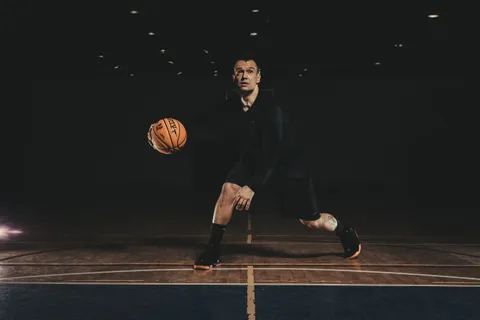 Dribbling with a Basket Bullet medicine ball