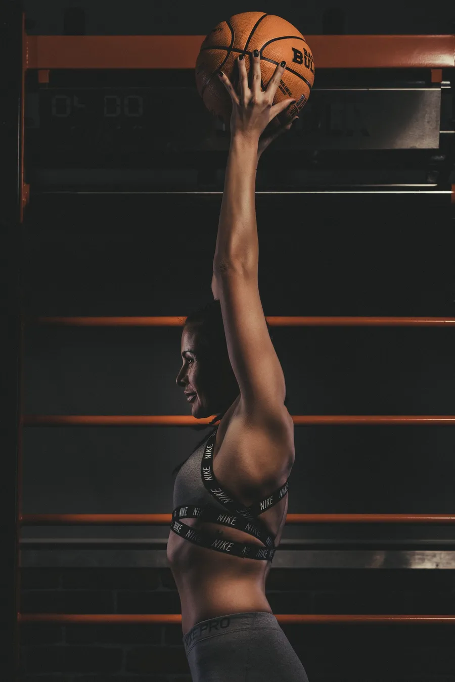 Overhead lift with a Basket Bullet medicine ball